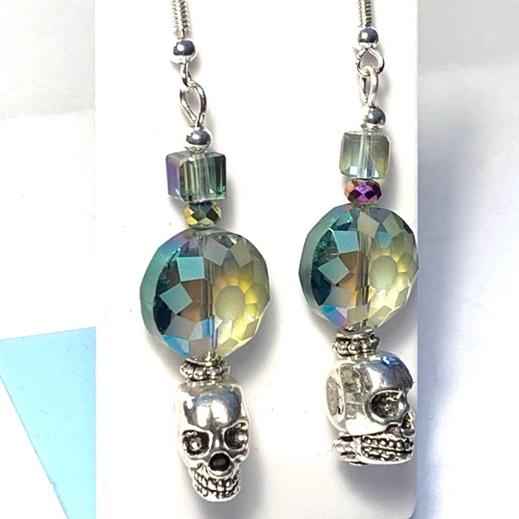 RoseAmethyst Jewelry - Iridescent Glass Skill Earrings